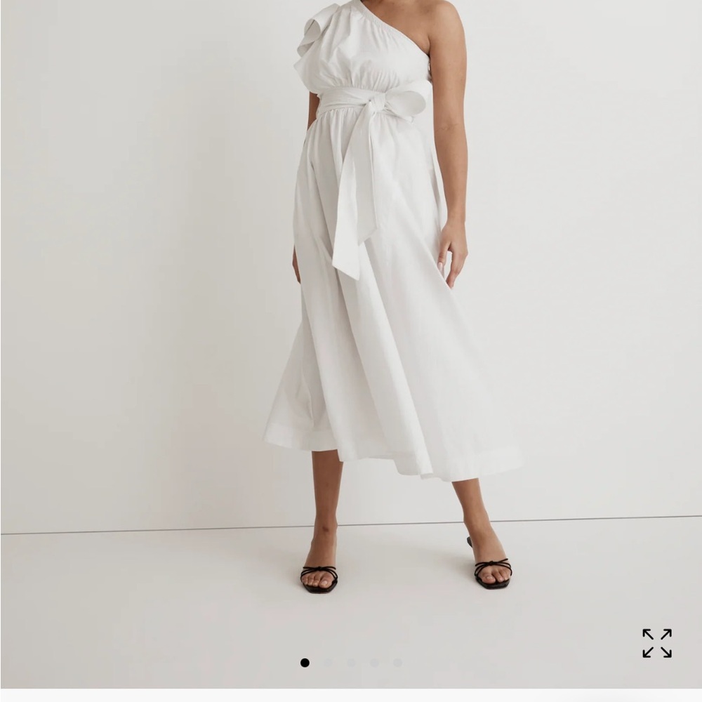Madewell Ruffled One-Shoulder Midi Dress - Picture 8 of 10